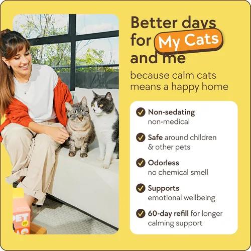 Miniatura 7 de TherapetMD Difusor calmante para gatos de 60 días - Difusor de feromonas para gatos para estrés, pulverización de orina, lucha contra gatos