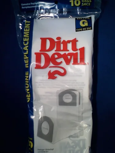 Dirt Devil Bolsas de vacío tipo G, paquete de 10, 3010348001, color blanco