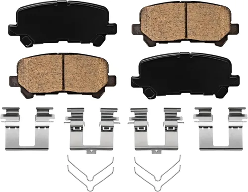 Miniatura 3 de Detroit Axle - Pastillas de freno traseras para Honda Odyssey 2011-2017 Pilot 2007-2013 MDX 2010-2013 ZDX 2010-2013 Pastillas de freno de cerámica