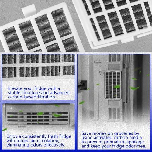 Miniatura 6 de HASMX Filtro de aire de repuesto para refrigerador Frigidaire FGHS2655PF5A FPHB2899PF3 LGHB2867PF5 - Sustituye a los números de pieza: W10311524