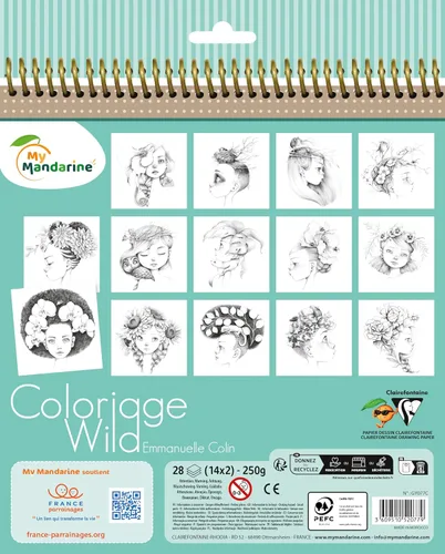Miniatura 2 de Avenue Mandarine Libro para colorear Coloriage Wild 3 de Emmanuelle Colin