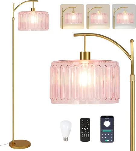 Miniatura 19 de QIYIZM - Lámpara de pie con diseño de árbol de 3 bombillas; alta, rústica, estilo rural, industrial y boho, pantalla de mimbre y bambú; para sala