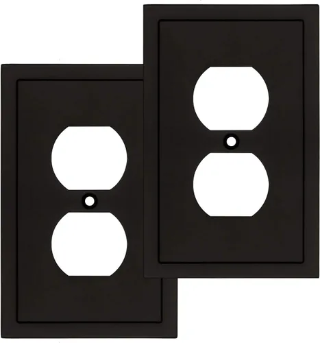 Miniatura 59 de Henne Bery Placa decorativa de pared con borde moderno, tapa de tomacorriente para cubrir enchufe, aleación de zinc maciza duradera