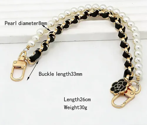 Miniatura 8 de Correa de muñeca para teléfono con cuentas de perlas, pulsera de teléfono desmontable con lengüeta de sujeción, pulsera universal con cuentas