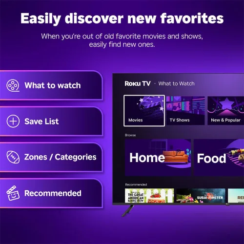 Miniatura 8 de Roku Select Series Smart TV 4K UHD de 50 pulgadas, HDR, audio Dolby, compatible con Alexa, control remoto de voz, modo Bluetooth, con cable HDMI