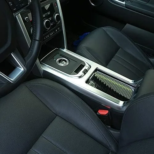 Miniatura 3 de Marcos de cubierta de panel de cambio de engranajes de coche, 1 unidad para Land Rover Discovery Sport 2015 2016 2017 2018 2019 (plata)