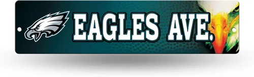 Miniatura 37 de Señal de calle de plástico NFL Rico Industries 4" x 16" Blanco - Es una cosa de Filadelfia