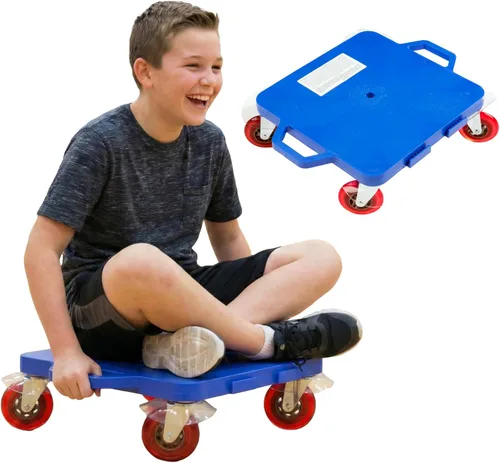 Miniatura 8 de Cosom Scooter Board, 16 Inch Premium Sit & Scoot Board with 4 Inch Non-Marring Performance Wheels, Double Race Bearings, & Safety Handles, Physical