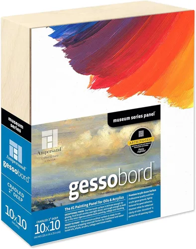 Miniatura 11 de Ampersand Art Supply Panel de pintura de madera de Gesso: Serie Museo Gessobord, 11 "x 14", perfil plano de 1/8