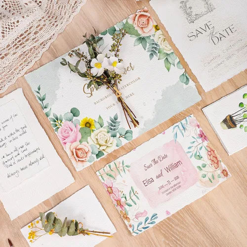 Miniatura 7 de 100 hojas de papel con borde deckled de 8.5 x 11 pulgadas, papel hecho a mano de 160 GSM, papel de acuarela rugoso/texturizado para invitaciones