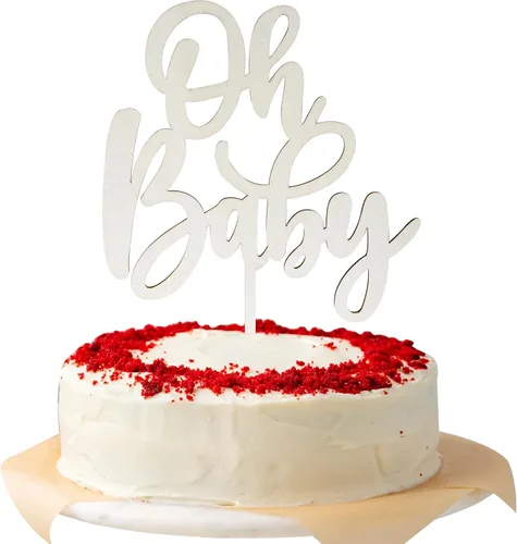 Miniatura 20 de 24 piezas Oh Baby Cupcake Toppers Glitter Baby Shower Cupcake Picks Reveal Género Decoración de Pasteles para Baby Shower Niños Niñas Fiesta de Azul