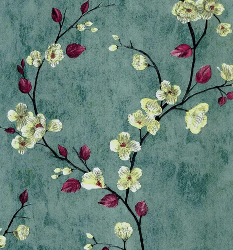 J836 - Papel tapiz floral para despegar y pegar, de vinilo removible, autoadhesivo, para decoración de paredes, encimeras de muebles, 17.7 x 9.8