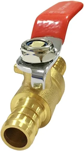 Miniatura 4 de Joywayus 2 válvulas de bola PEX, válvula de cierre de puerto completo de latón PEX de 1/2 pulgada, cuarto de vuelta caliente (rojo) frío (azul)