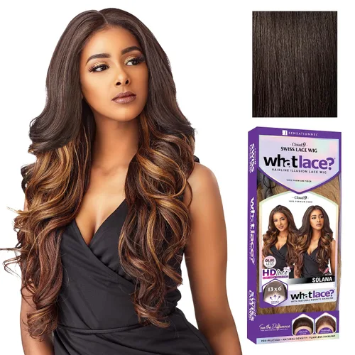 Miniatura 14 de Sensationnel What Lace 13X6 Pelucas - Solana Encaje Frontal Atado a Mano Sin Pegamento Sintético con Densidad Natural Línea de Cabello Predepilada