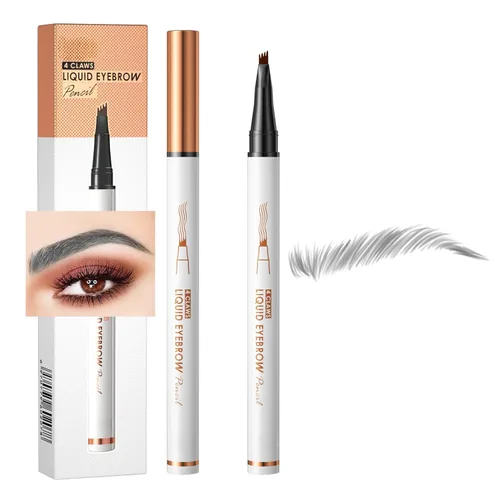 Miniatura 10 de Yulinlon Q707 Lápiz de Cejas Preciso de 4 Puntas – Lápiz de Cejas Impermeable de Larga Duración para Cejas Naturales y Definidas – Fácil de Usar
