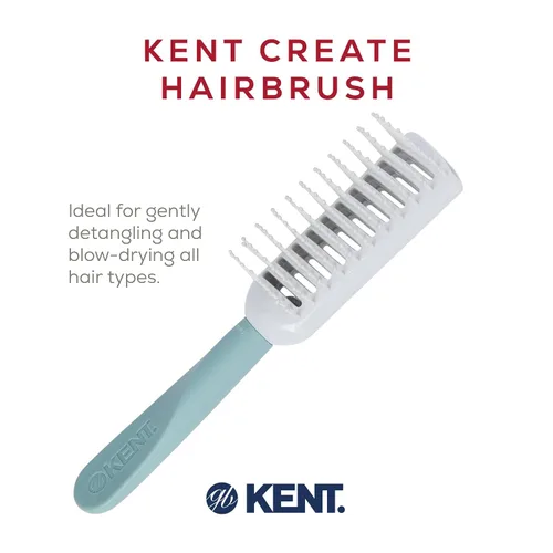 Miniatura 3 de Kent KCR3 "Create" - Cepillo de pelo ventilado para secar, crear elevación de raíces y volumen en todo tipo de cabello, cepillo de ventilación