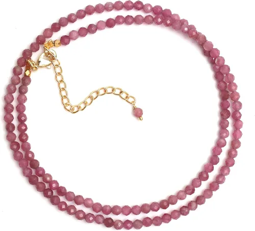 Miniatura 12 de Gempires - Collar de cuentas de piedras naturales hechas a mano, joyería de cristal hipoalergénica de 20 pulgadas, chapado en oro, joyería de moda