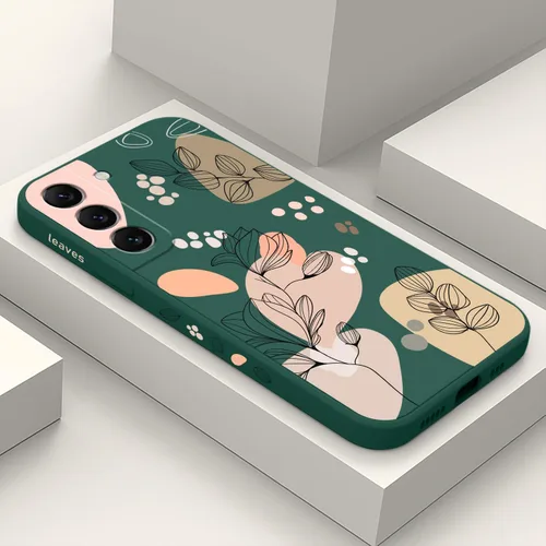 Miniatura 28 de LEECG para Samsung Galaxy S22 Plus, funda de silicona suave con diseños de flores de moda, protector contra caídas y antihuellas para Samsung S22