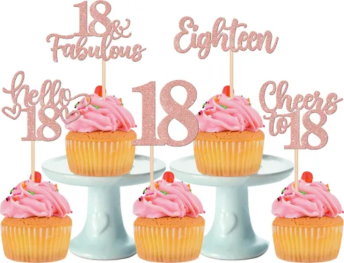 Miniatura 107 de 30 piezas de adornos para cupcakes de 12 cumpleaños feliz, brillantes doce, hola 12, felicitaciones a 12 años, adornos para cupcakes, 12