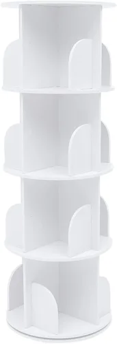 Miniatura 12 de CNCEST Estantería giratoria de 360°, estante organizador de estantería de 5 niveles, estantería de 360 niveles de 5 niveles, estantería de PVC