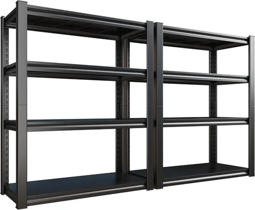 Raybee Estantería de garaje de 40 pulgadas de ancho, estantes de almacenamiento resistentes de 56.9 pulgadas de alto, estantería de metal resistente