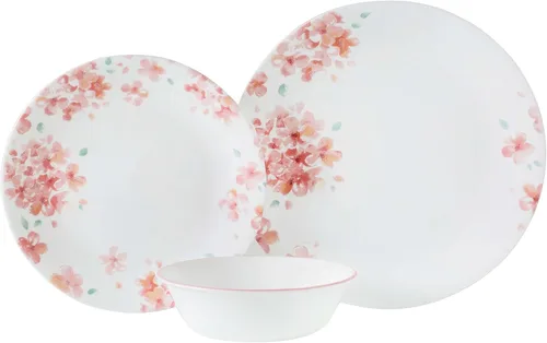 Miniatura 9 de Corelle Ocean Blues - Vajilla resistente a las roturas y a las roturas para 4 personas, color azul, 12 piezas