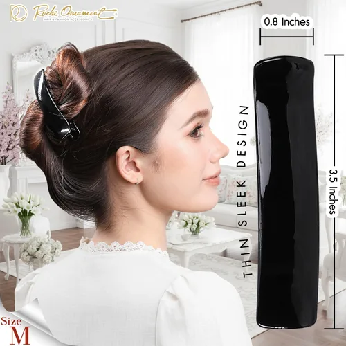 Miniatura 3 de RC ROCHE ORNAMENT 6 pinzas clásicas de cocodrilo para mujer, pasadores laterales de agarre firme, accesorio de belleza para niñas, pinzas
