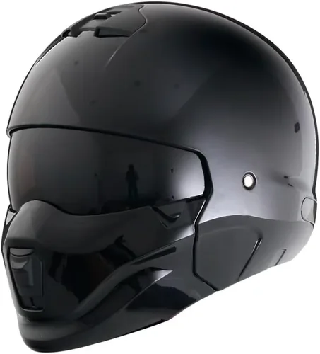 Miniatura 8 de Casco de cara abierta de cara completa, cascos modulares de motocicleta con luz LED para adultos, unisex, para adultos, scooter, bicicleta de calle