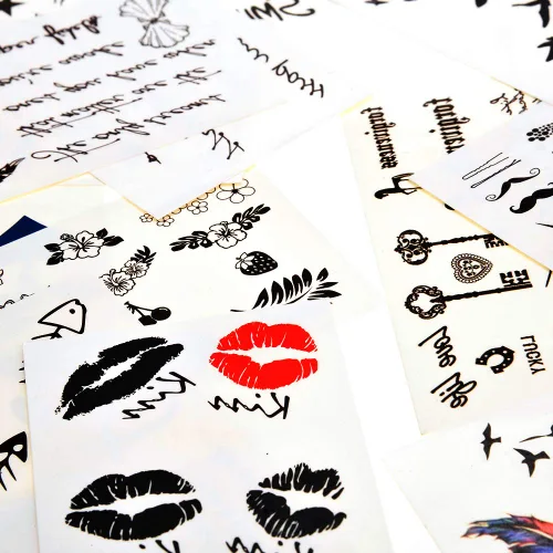 Miniatura 7 de PowerTRC 30 hojas de tatuajes temporales para hombres y mujeres, cientos de diseños de tatuajes variados, calcomanías realistas impermeables