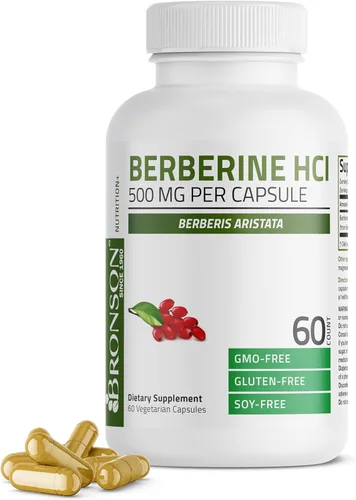 Miniatura 8 de Bronson Berberina como berberina HCI Berberis Aristata 500mg por cápsula vegetariana sin OMG, 30 cápsulas vegetarianas
