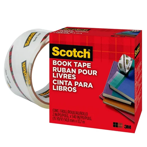 Miniatura 4 de Scotch Book Tape 845-R, 2 pulgadas x 540 pulgadas, 1 rollo/paquete (845-R2)