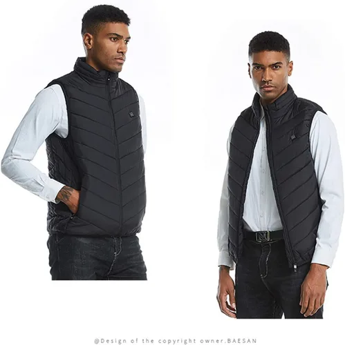 Miniatura 5 de Chaleco térmico para mujeres y hombres, chaqueta ligera con calefacción eléctrica para exteriores (pilas no incluidas)