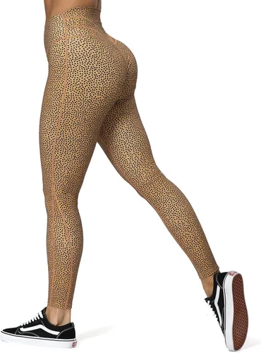 Miniatura 10 de Aoxjox Leggings de entrenamiento de cintura alta para mujer, pantalones de yoga Trinity, 26.5 pulgadas Negro