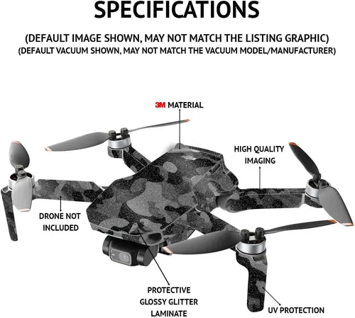 Miniatura 4 de MightySkins Glitter brillante compatible con DJI Mini 2 Dron portátil - Cool Corgi Acabado de purpurina protector, duradero de alto brillo Fácil