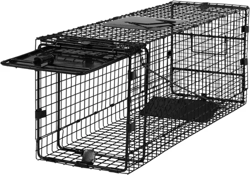 Miniatura 8 de Humane Way Trampa Plegable de 32 Pulgadas para Animales Vivos Humanitaria - Trampas Seguras para Todos los Animales - Mapaches, Gatos, Marmotas