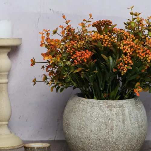 Miniatura 6 de Flores artificiales de otoño para exteriores, plantas falsas, 6 paquetes de plantas sintéticas para exteriores, boj, no se decolora, arbustos