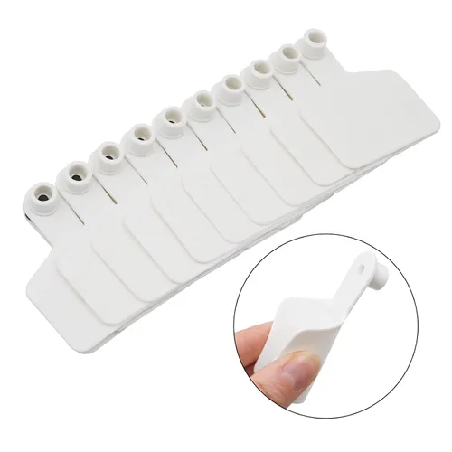Miniatura 8 de Etiquetas de oído en blanco de plástico para ganado, etiquetas de identificación de animales para ganado, vacas, cerdos, cerdos, ovejas, cabras