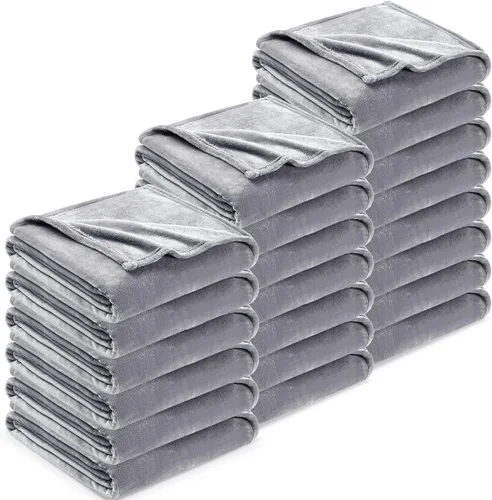 Miniatura 35 de Dreamnine Manta extrasuave, vellón de felpa, silla, sofá, 50 x 60 pulgadas, franela de terciopelo, ligera, mullida, microfelpa, decorativa, cálida