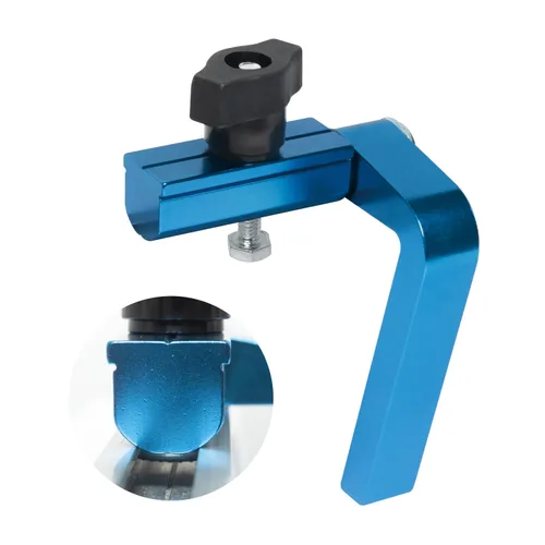 Miniatura 14 de POWERTEC 71118-P3, paquete de 6, pista en T universal de perfil de doble corte de 24 pulgadas con agujeros de montaje preperforados, pista en T