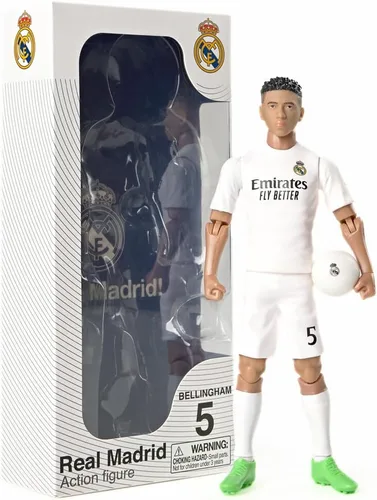 Sockers Banbo Toys Real Madrid CF Jude Bellingham - Figura de acción de fútbol coleccionable de 8 pulgadas