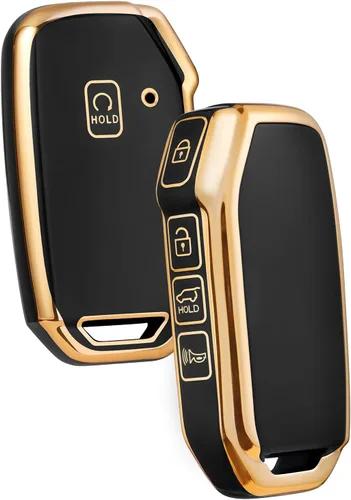 ELOHEI Funda para llavero Kia, accesorios para llavero Kia Soul Forte Telluride K5/K3 Seltos NIRO Sportage Sorento Premium Soft TPU 360 grados de