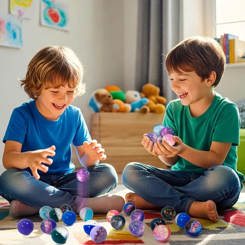 Miniatura 5 de Pllieay 20 bolas rebotantes, bolas espaciales hinchables a granel de 1.260 in con temática espacial para recuerdos de fiesta de niños, rellenos