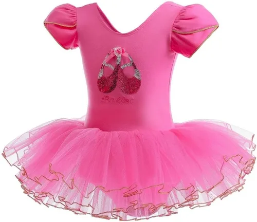 Miniatura 9 de Dressy Daisy Zapato de bailarina con lentejuelas para niñas pequeñas, vestido tutú de ballet rosa, disfraz de baile elegante