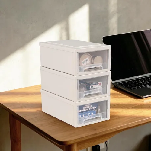 Miniatura 7 de Cajonera apilable de plástico de 6 cuartos de galón, 3 paquetes