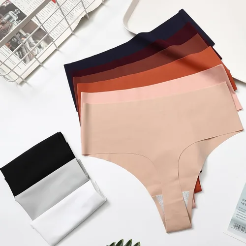 Miniatura 6 de Wealurre Ropa interior para mujer, de cintura alta, sin costuras, transpirable, no se ve, paquete de 6