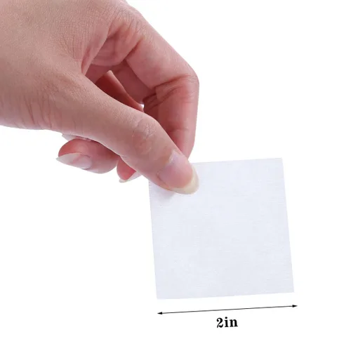 Miniatura 3 de 1300 piezas de removedor de esmalte de uñas de gel para arte de uñas sin pelusas, almohadilla de algodón con 2 piezas de cutícula de doble cabeza