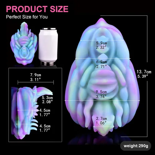 Miniatura 5 de Monster Dildo Grinder - Juguete sexual para mujeres, pequeño consolador de fantasía alienígena con almohadilla de fricción, estimulador