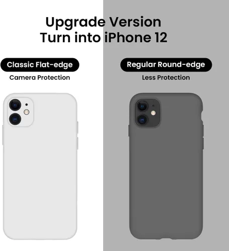 Miniatura 3 de Cordking Funda para iPhone 11, silicona [bordes cuadrados] y [protección de cámara] Funda mejorada para teléfono con forro de microfibra suave Blanco