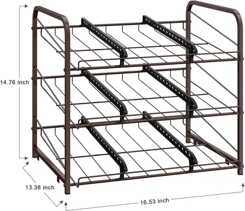 Miniatura 3 de Vrisa Organizador de latas apilable para almacenamiento de alimentos, organizador de latas para despensa, encimera, con capacidad para hasta 72