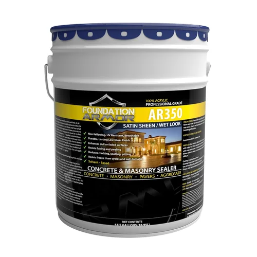 Miniatura 10 de Armor AR350 sellador de pavimento y sellador de hormigón húmedo acrílico a base de solvente, 5 GALONES